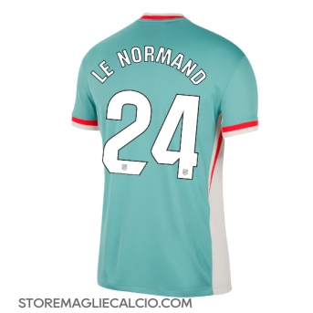 Atletico Madrid Robin Le Normand #24 Maglia Gara Trasferta Repliche 2024-25 Maniche Corte
